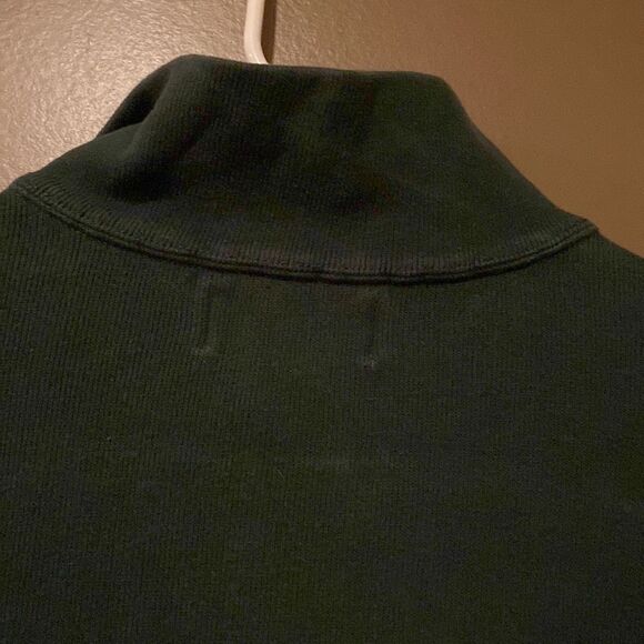 Polo Ralph Lauren Half Zip Green Pullover French Rib Polo Pony Sweatshirt - Picture 7 of 7